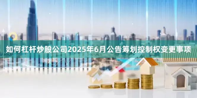 如何杠杆炒股公司2025年6月公告筹划控制权变更事项
