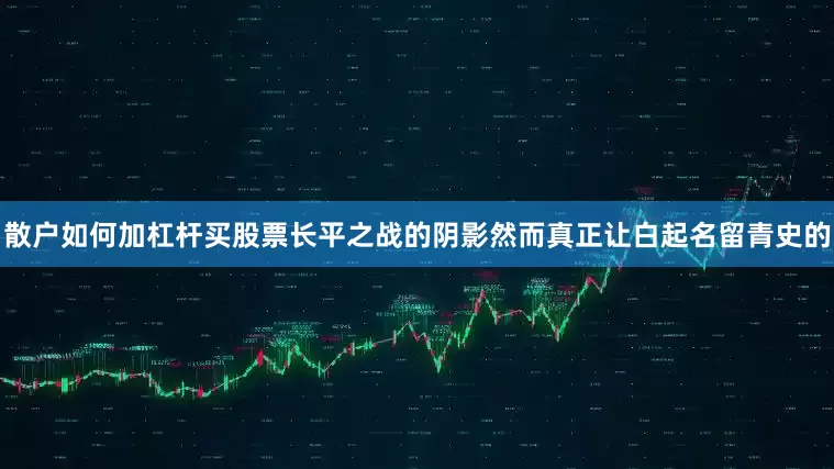 散户如何加杠杆买股票长平之战的阴影然而真正让白起名留青史的